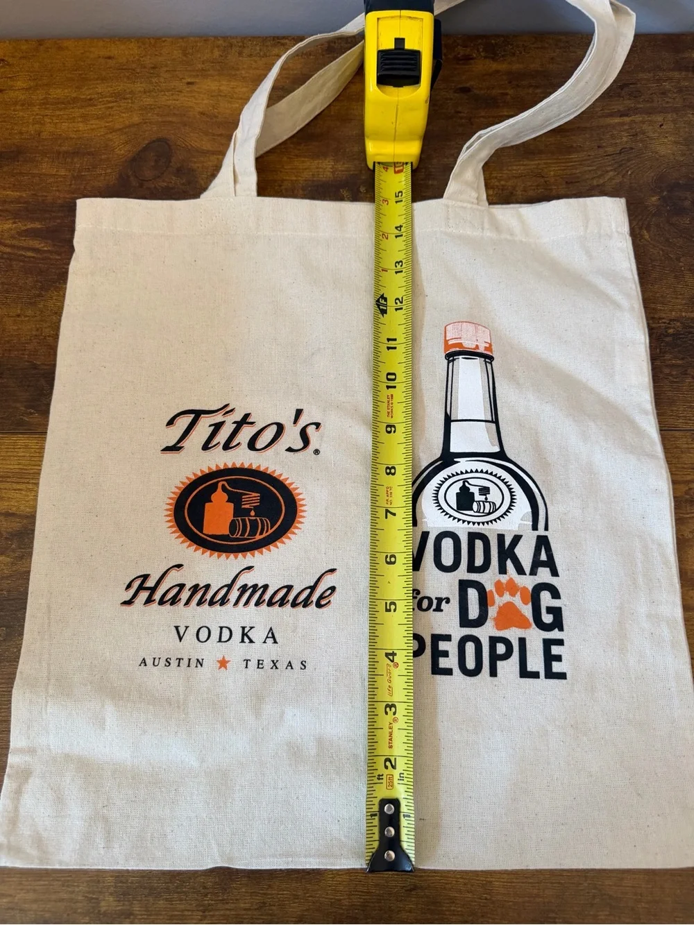 Tito’s Handmade Vodka Dog Sweater XS & Dog People Canvas Tote Promo Austin TX‎